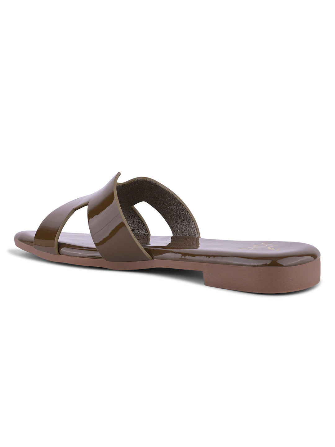Women, Women Footwear, Brown Open Toe Flats