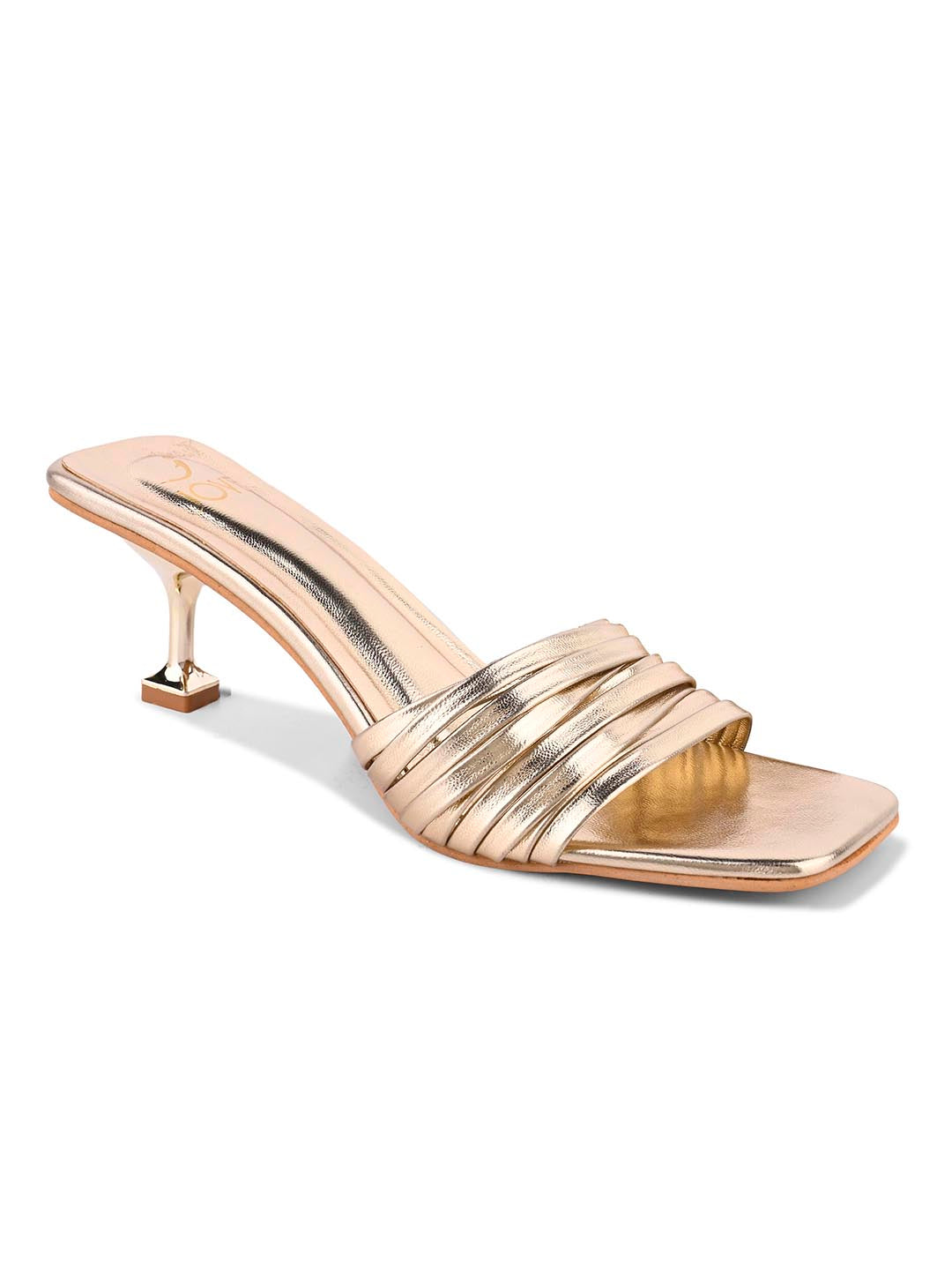 Women, Women Footwear, Gold Sandals