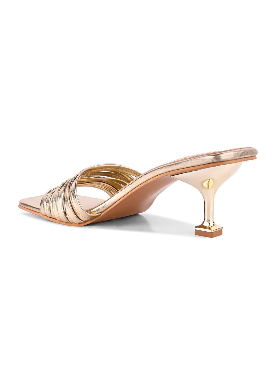 Women, Women Footwear, Gold Sandals