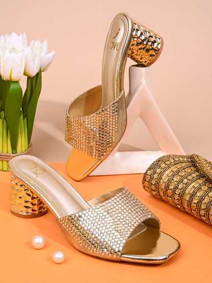 Women, Women Footwear, Gold Sandals