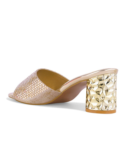 Women, Women Footwear, Gold Sandals