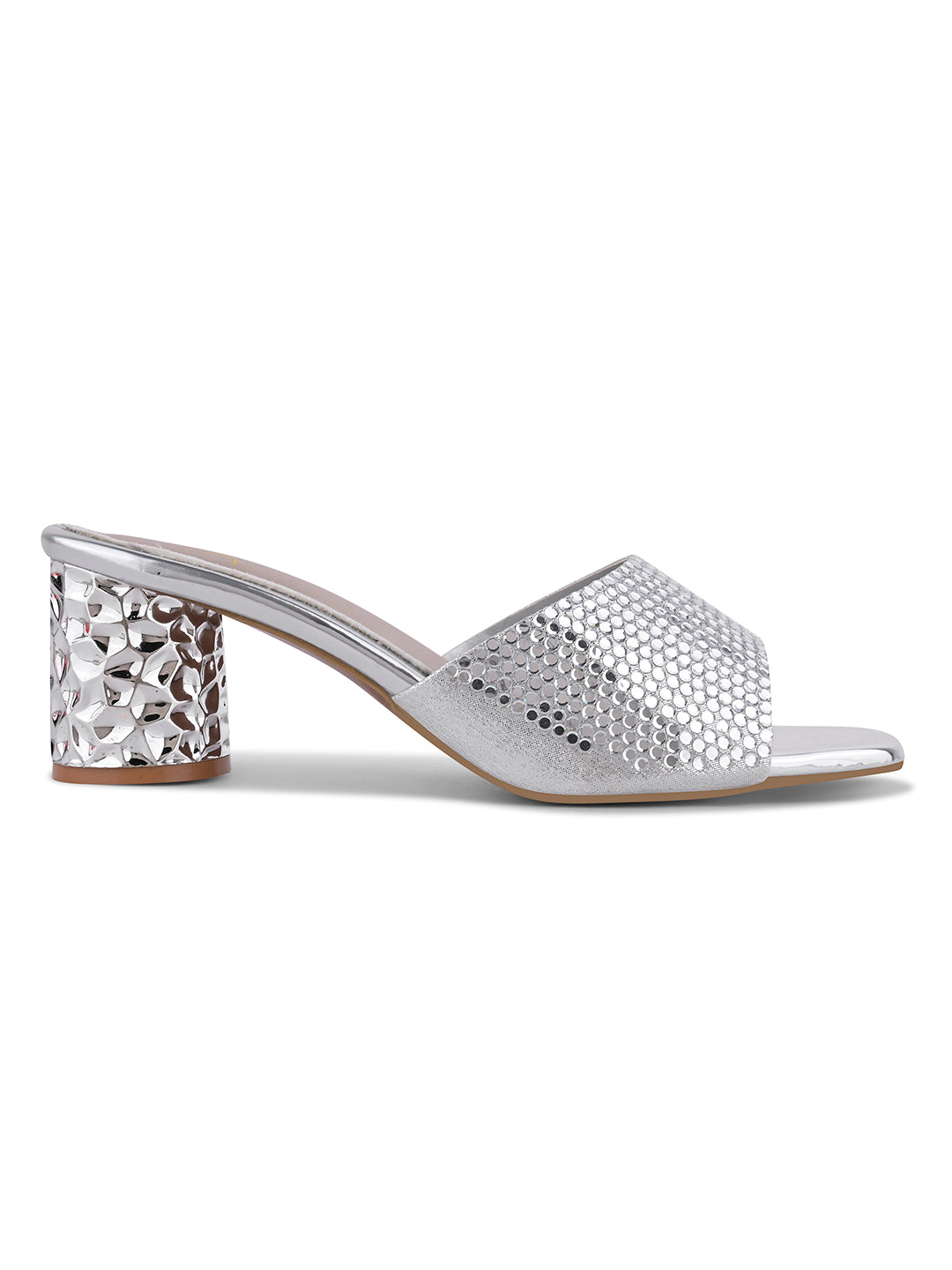Women, Women Footwear, Silver Sandals