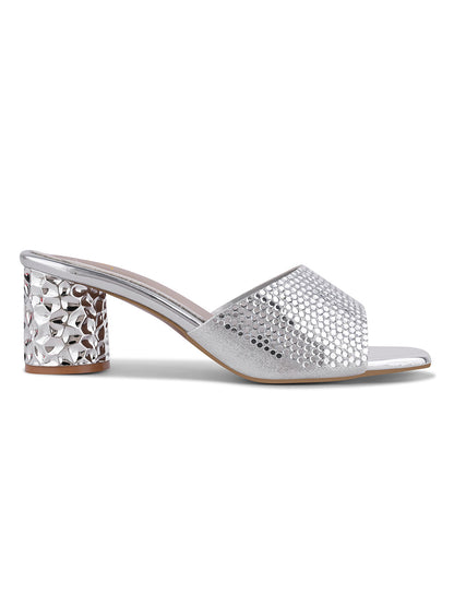 Women, Women Footwear, Silver Sandals