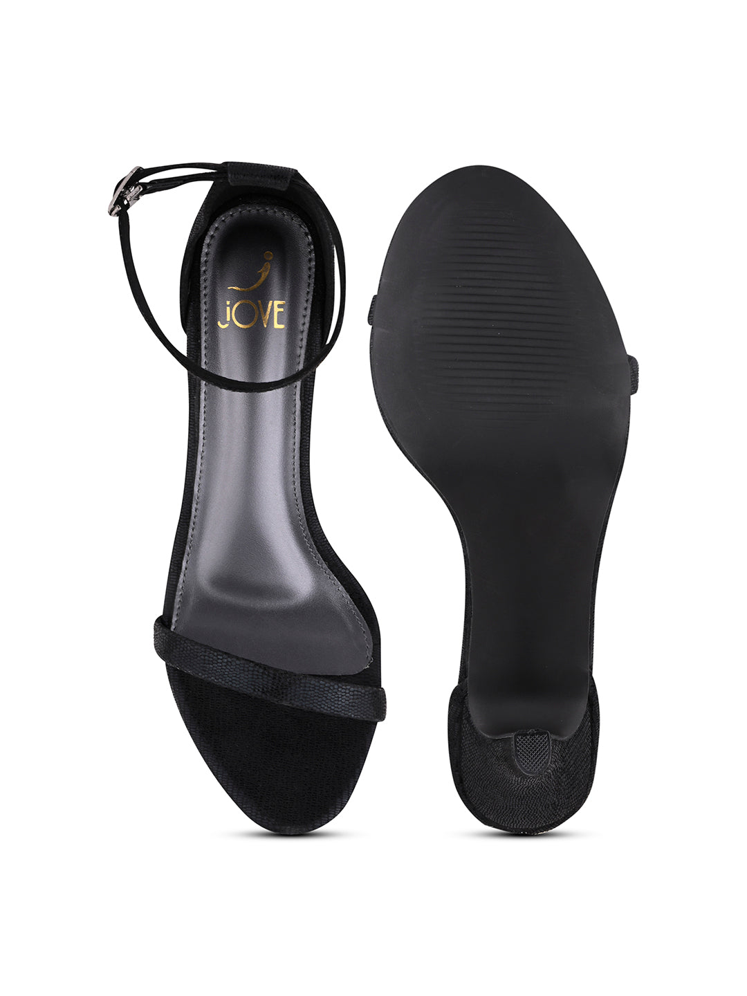 Women, Women Footwear, Black Sandals