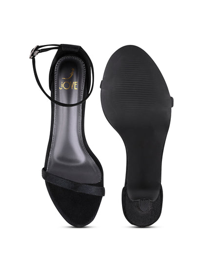 Women, Women Footwear, Black Sandals