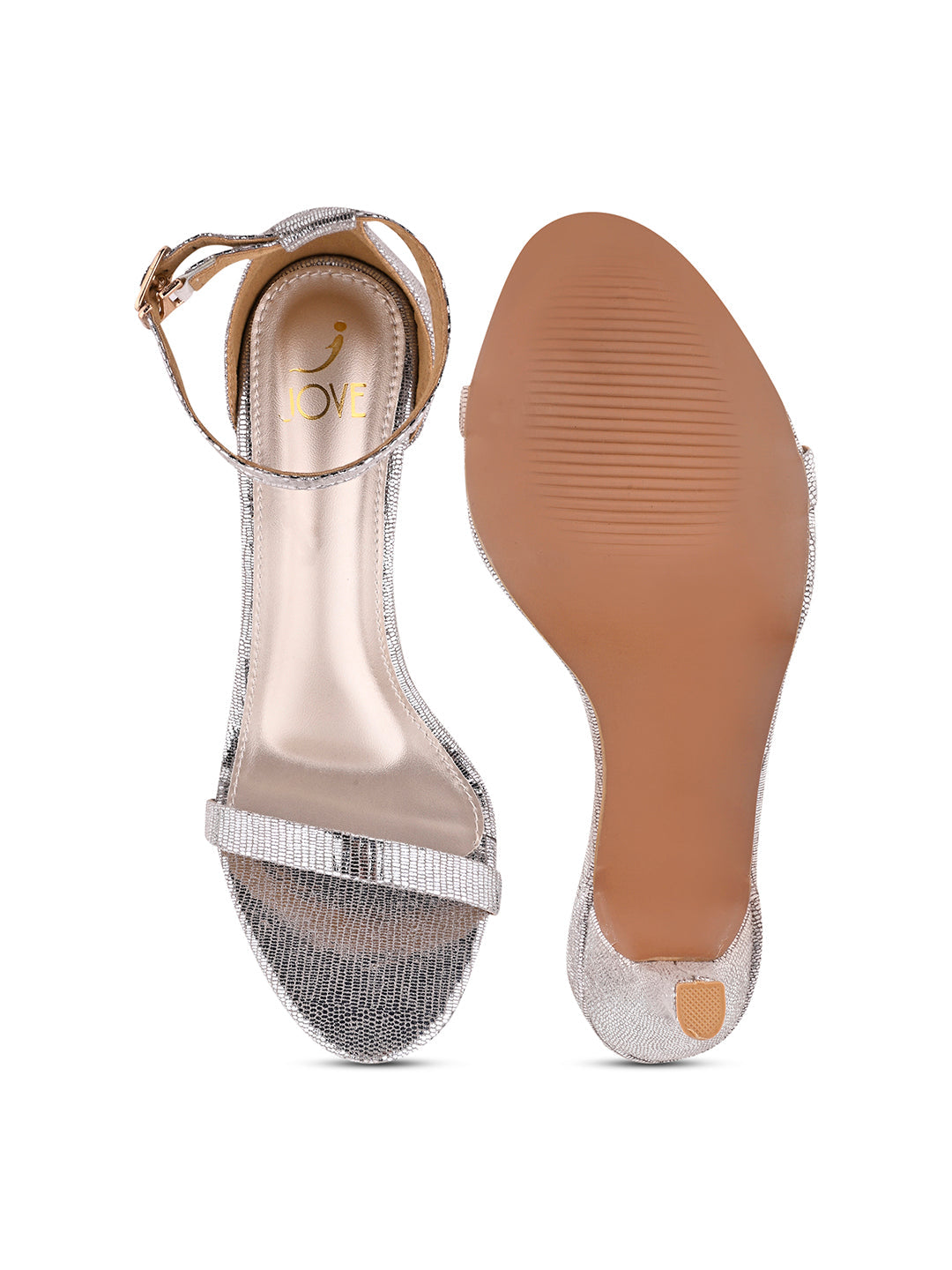 Women, Women Footwear, Silver Sandals