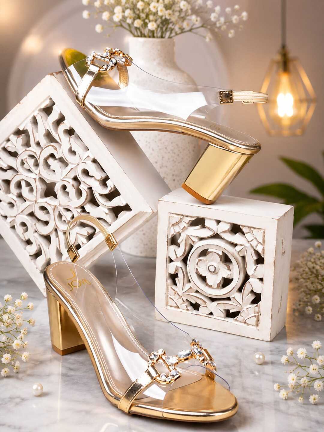 Women, Women Footwear, Gold Pumps