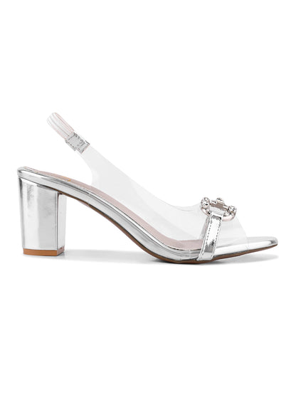 Women, Women Footwear, Silver Pumps