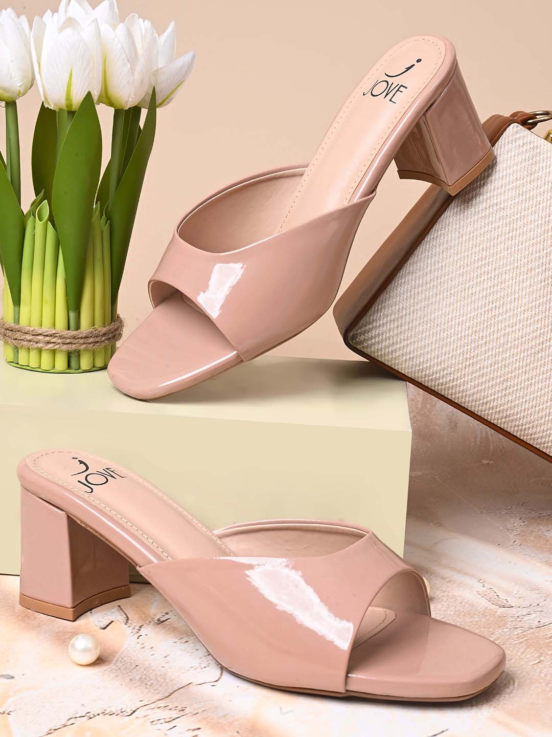 Women, Women Footwear, Peach Sandals