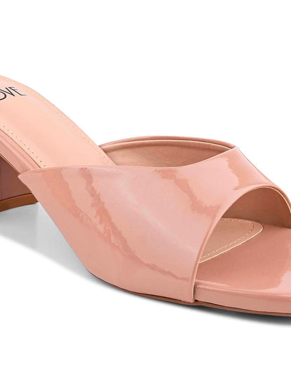 Women Peach Solid Sandals