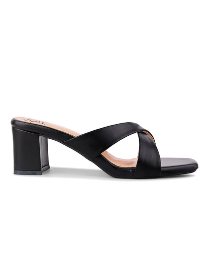 Women, Women Footwear, Black Sandals