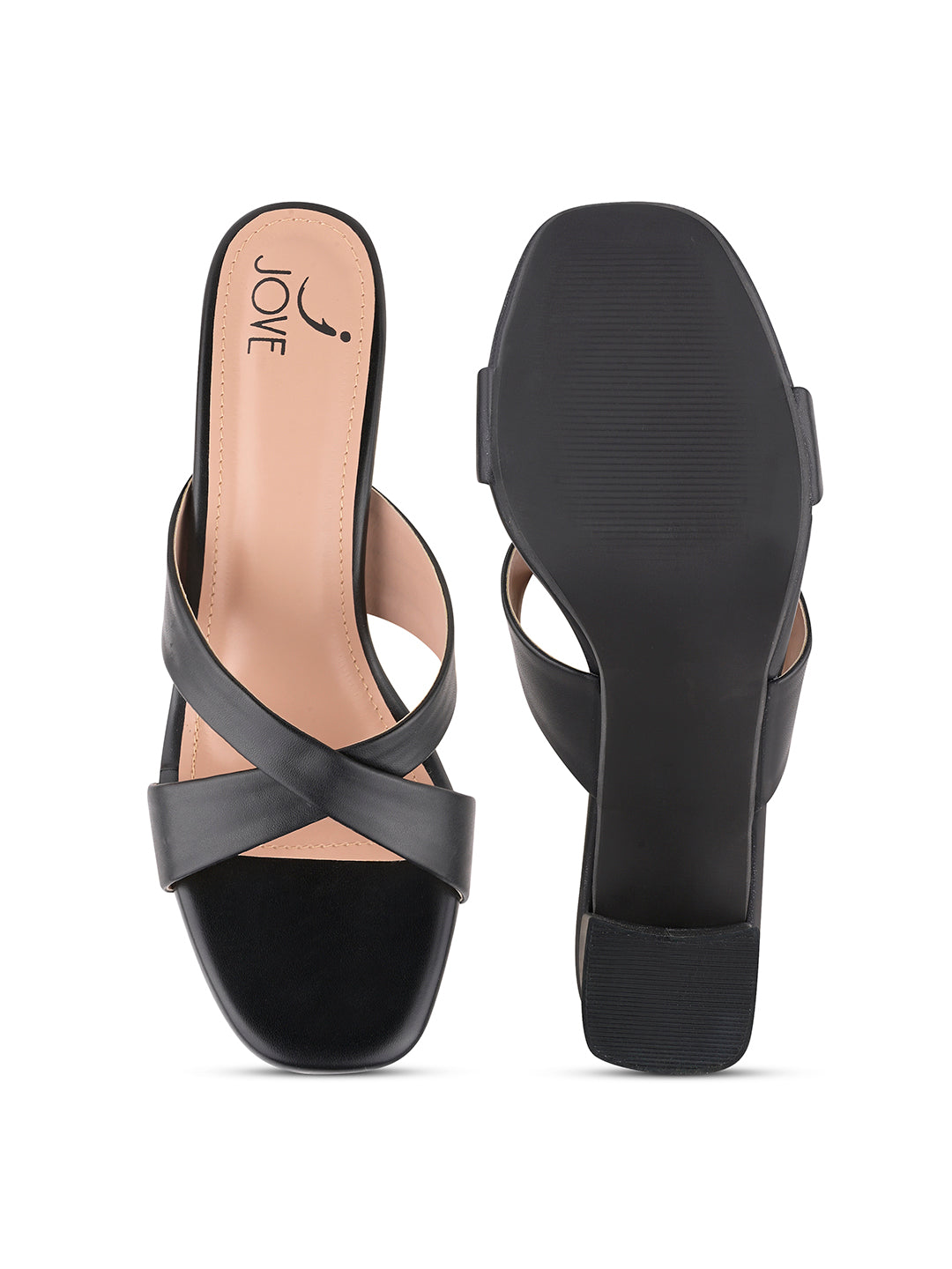 Women, Women Footwear, Black Sandals