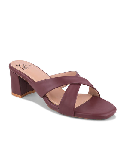 Women, Women Footwear, Maroon Sandals