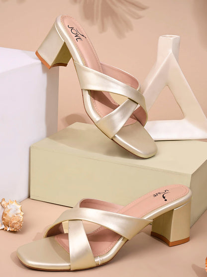 Women, Women Footwear, Gold Sandals