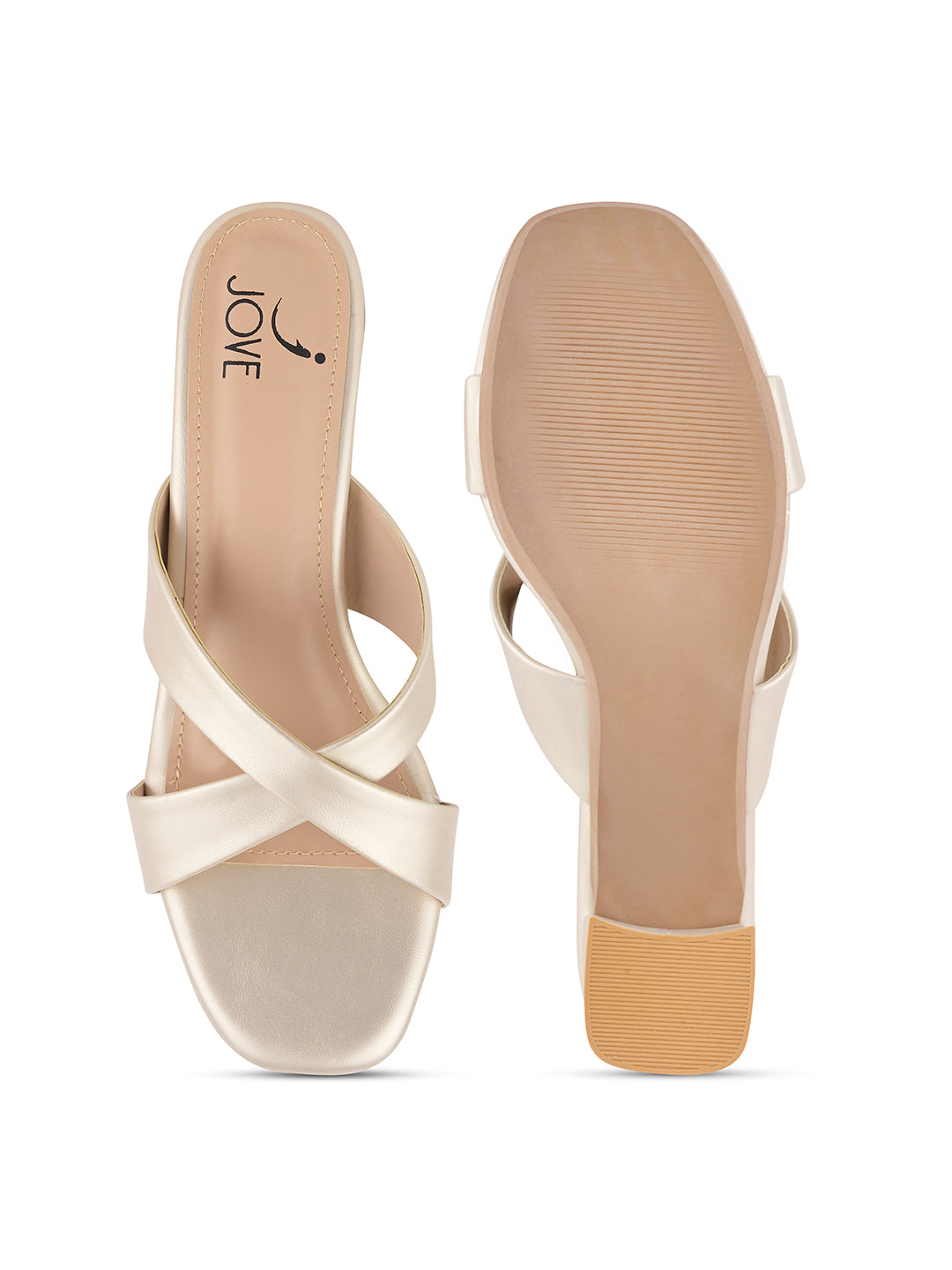 Women, Women Footwear, Gold Sandals
