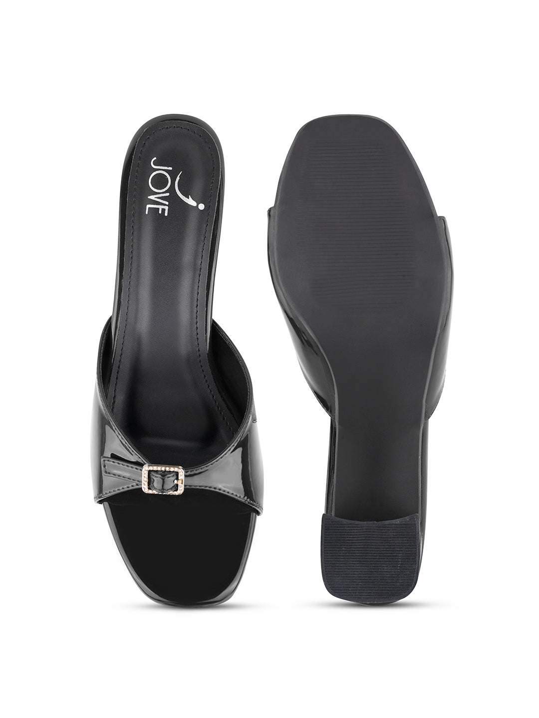 Women, Women Footwear, Black Sandals