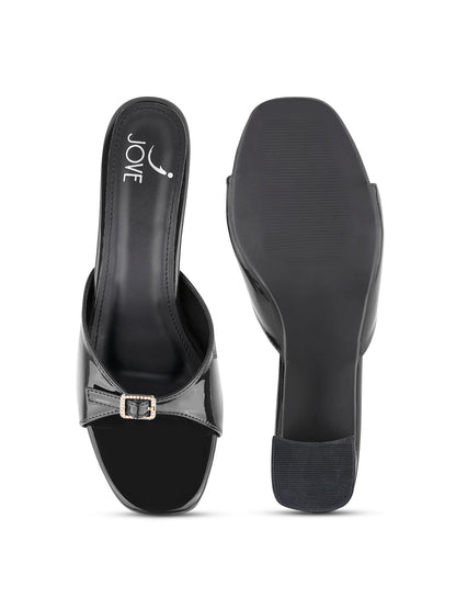 Women, Women Footwear, Black Sandals
