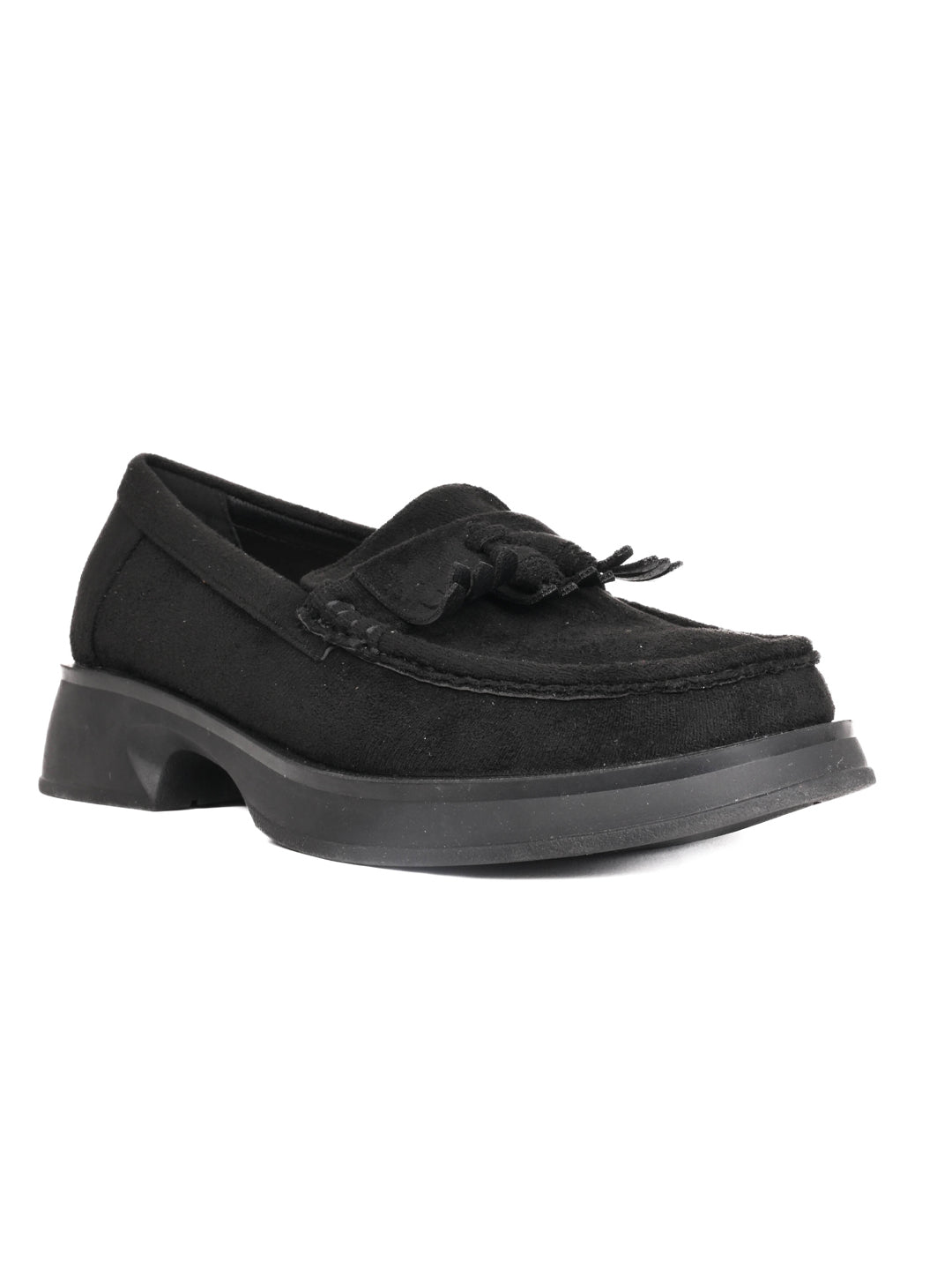 Women, Women Footwear, Black Loafers