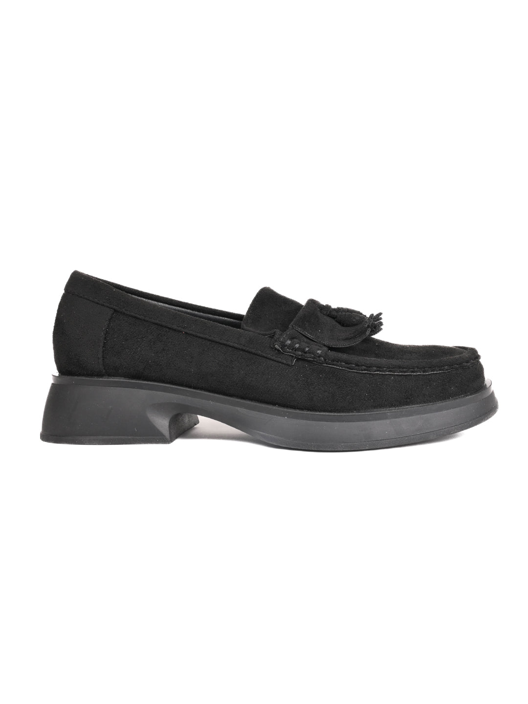 Women, Women Footwear, Black Loafers
