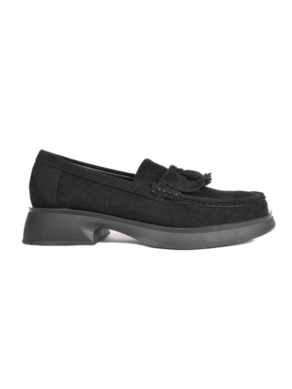 Women, Women Footwear, Black Loafers