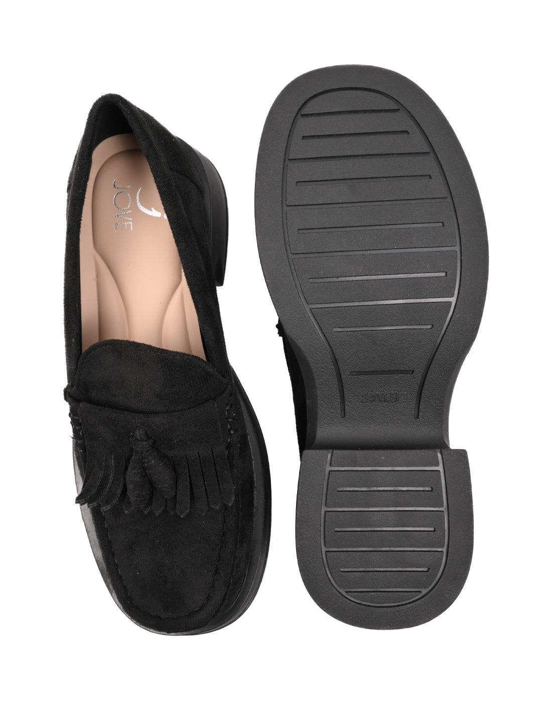Women, Women Footwear, Black Loafers
