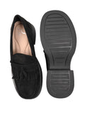Women, Women Footwear, Black Loafers