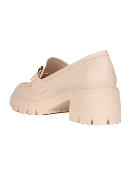 Women, Women Footwear, Beige Loafers