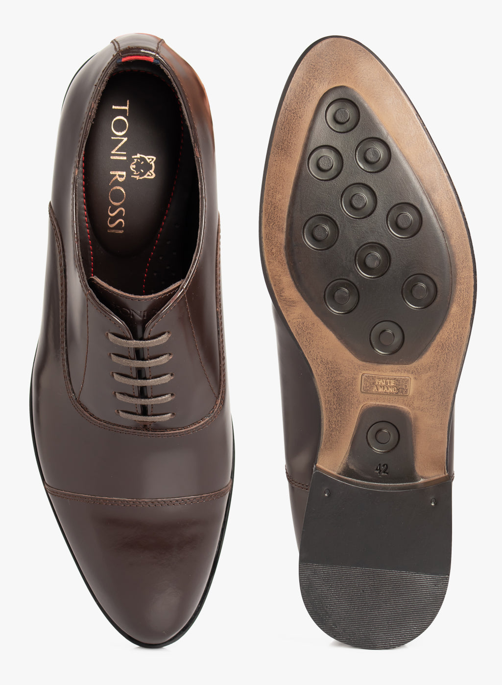 Men Coffee Solid Oxford Formal Shoes