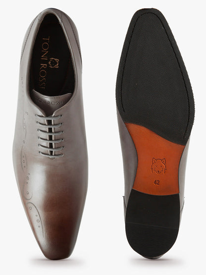 Footwear, Men Footwear, Grey Oxford Shoes