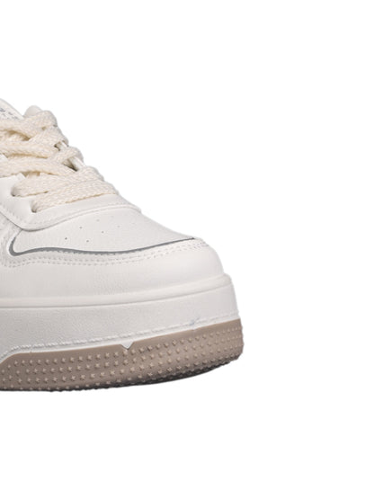 Women Beige Solid Sneakers