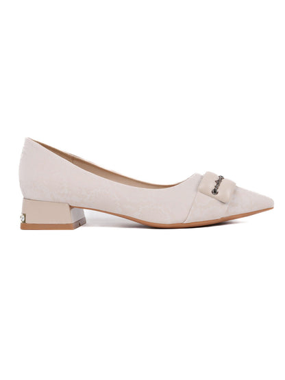 Women, Women Footwear, Beige Ballerinas