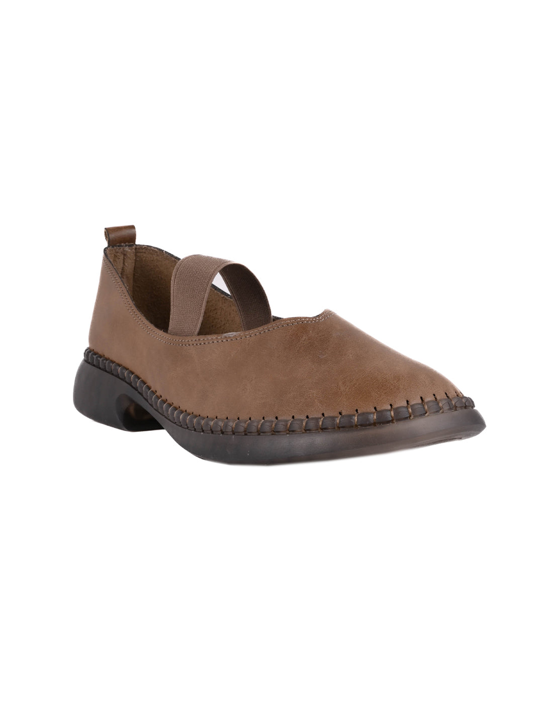 Women, Women Footwear, Khaki Ballerinas