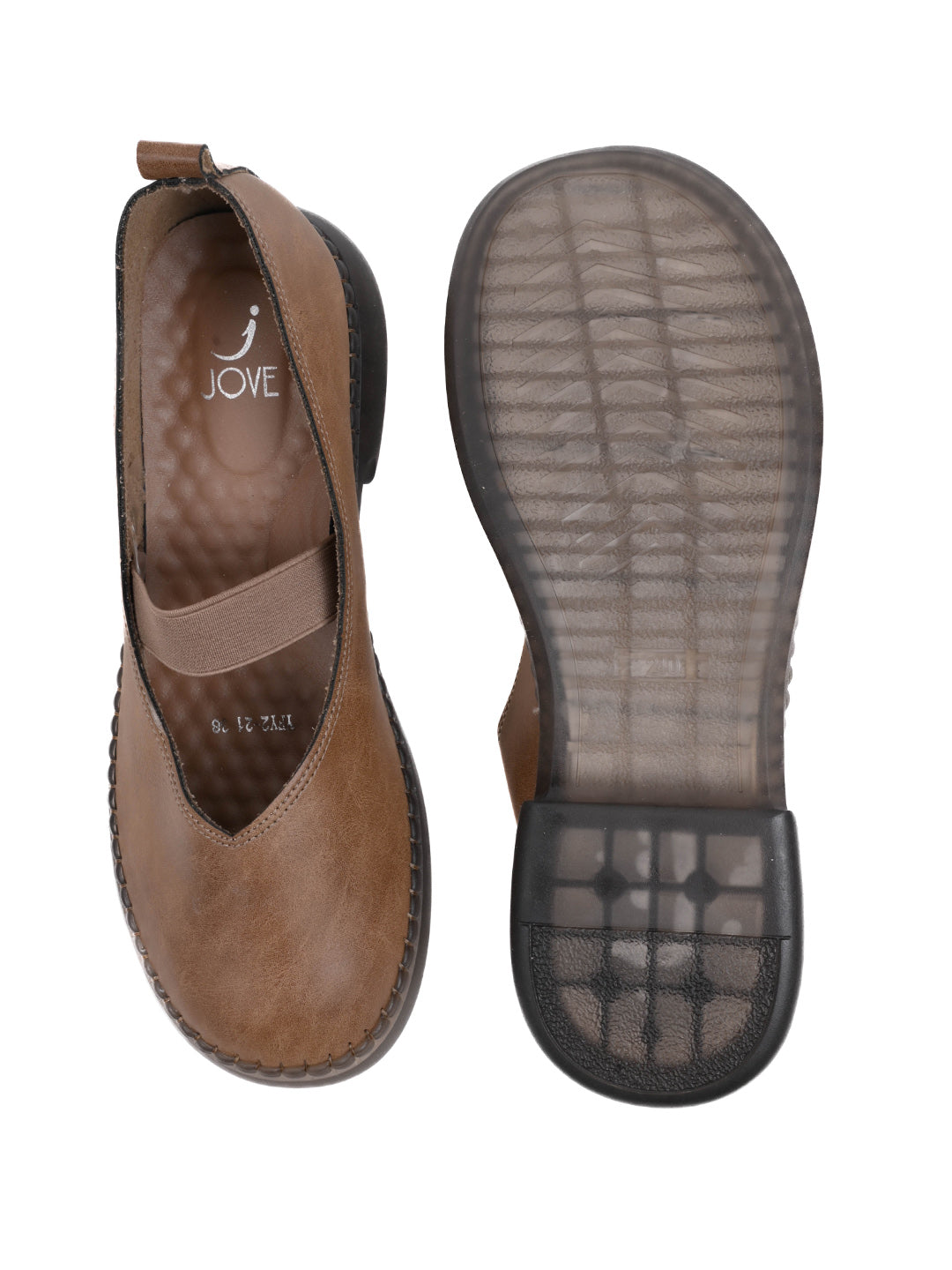 Women, Women Footwear, Khaki Ballerinas