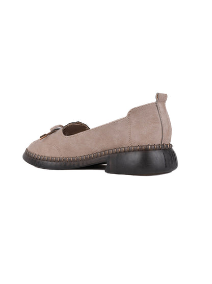 Women, Women Footwear, Grey Loafers