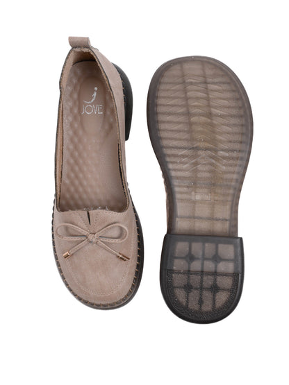 Women, Women Footwear, Grey Loafers