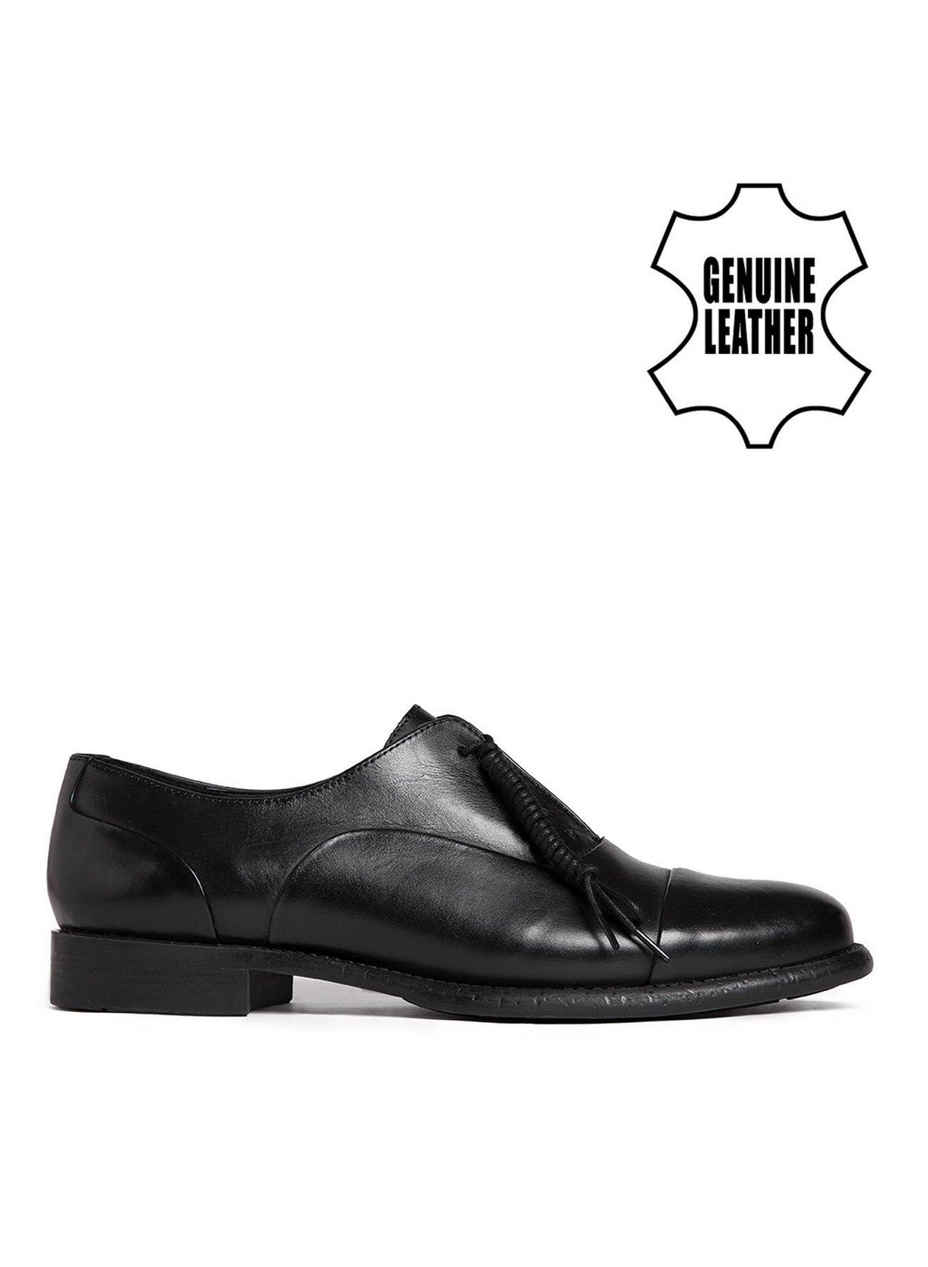 Men Black Solid Oxford Formal Shoes