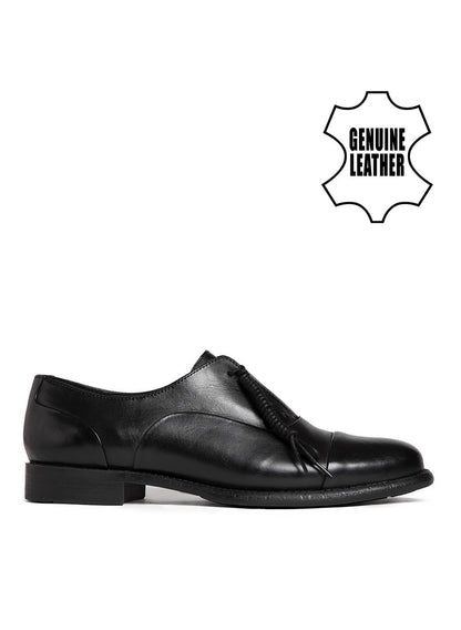 Men Black Solid Oxford Formal Shoes
