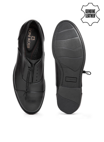 Men Black Solid Oxford Formal Shoes