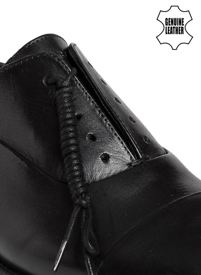 Men Black Solid Oxford Formal Shoes