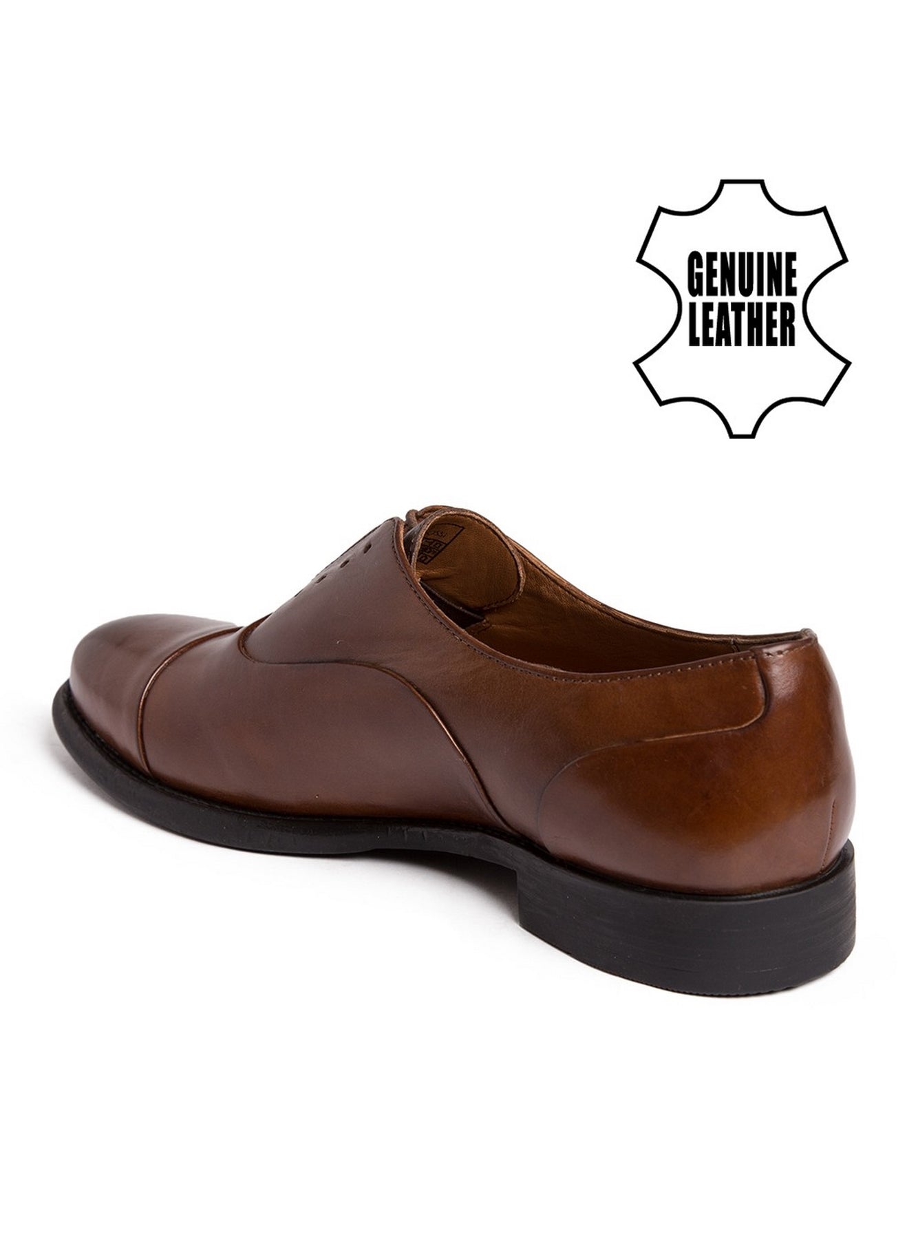 Men Tan Solid Oxford Formal Shoes