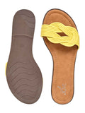 Footwear, Women Footwear, Yellow Open Toe Flats