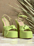 Footwear, Women Footewear, Green Sandals