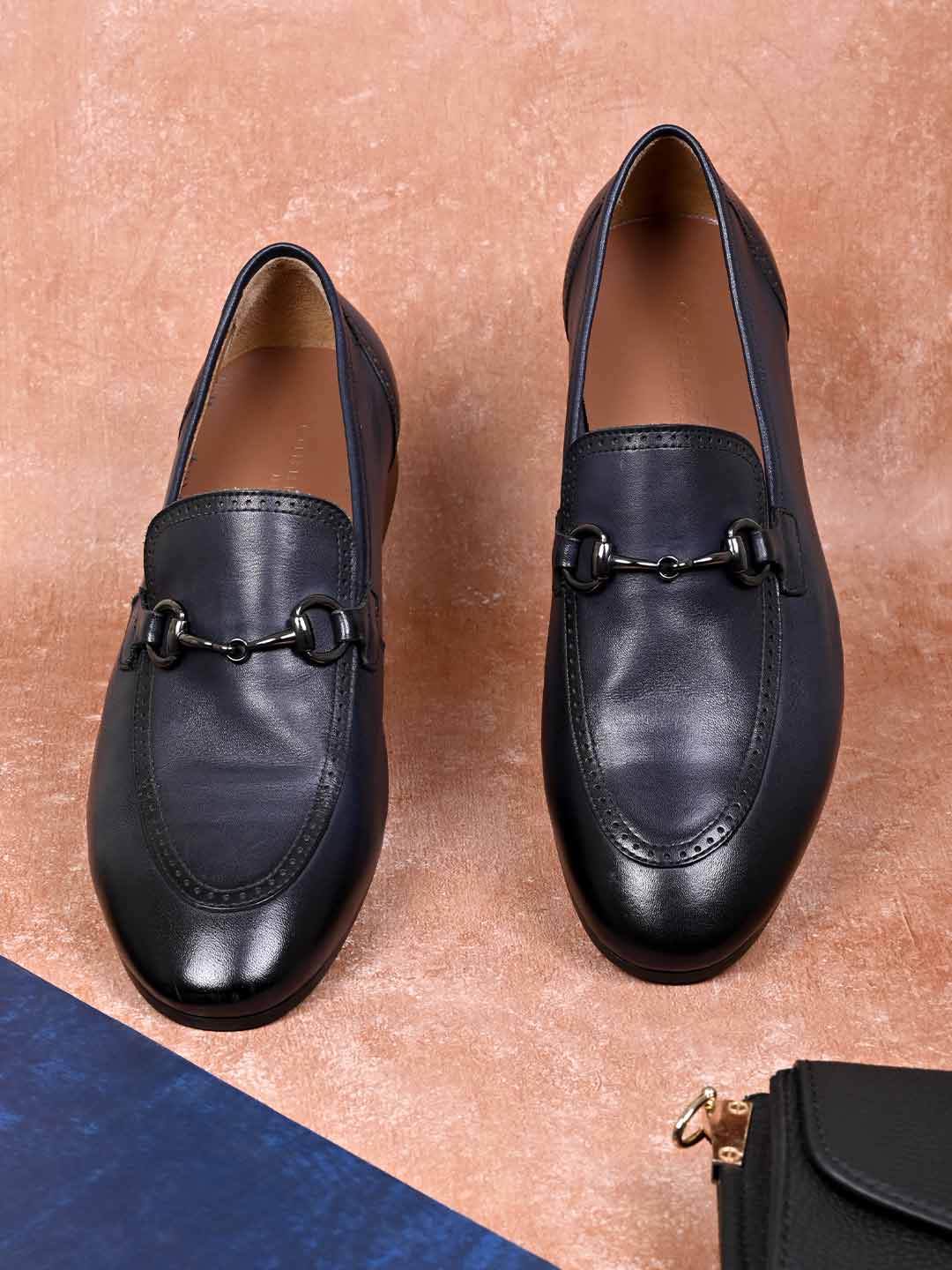 Men, Men Footwear, Navy Blue Loafers