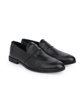 Men Black Solid Loafers