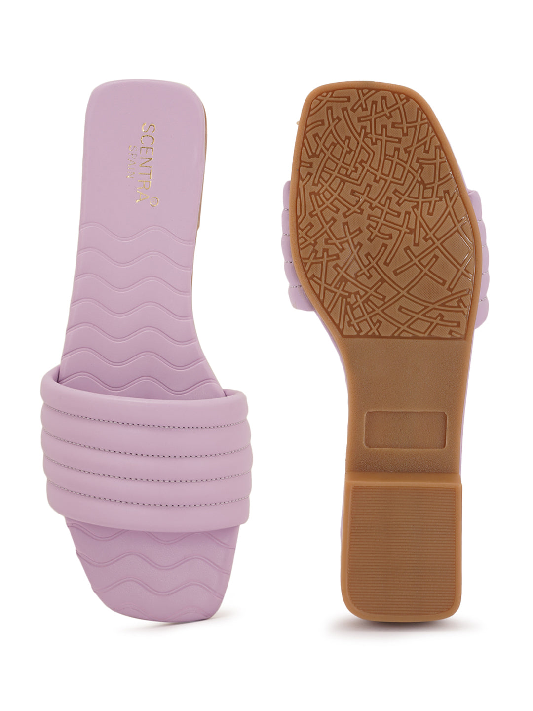 Footwear, Women Footwear, Purple Open Toe Flats
