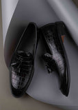  Footwear, Men Footwear, Black Formal Loafers