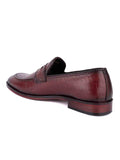  Footwear, Men Footwear, Burgundy Formal Loafers