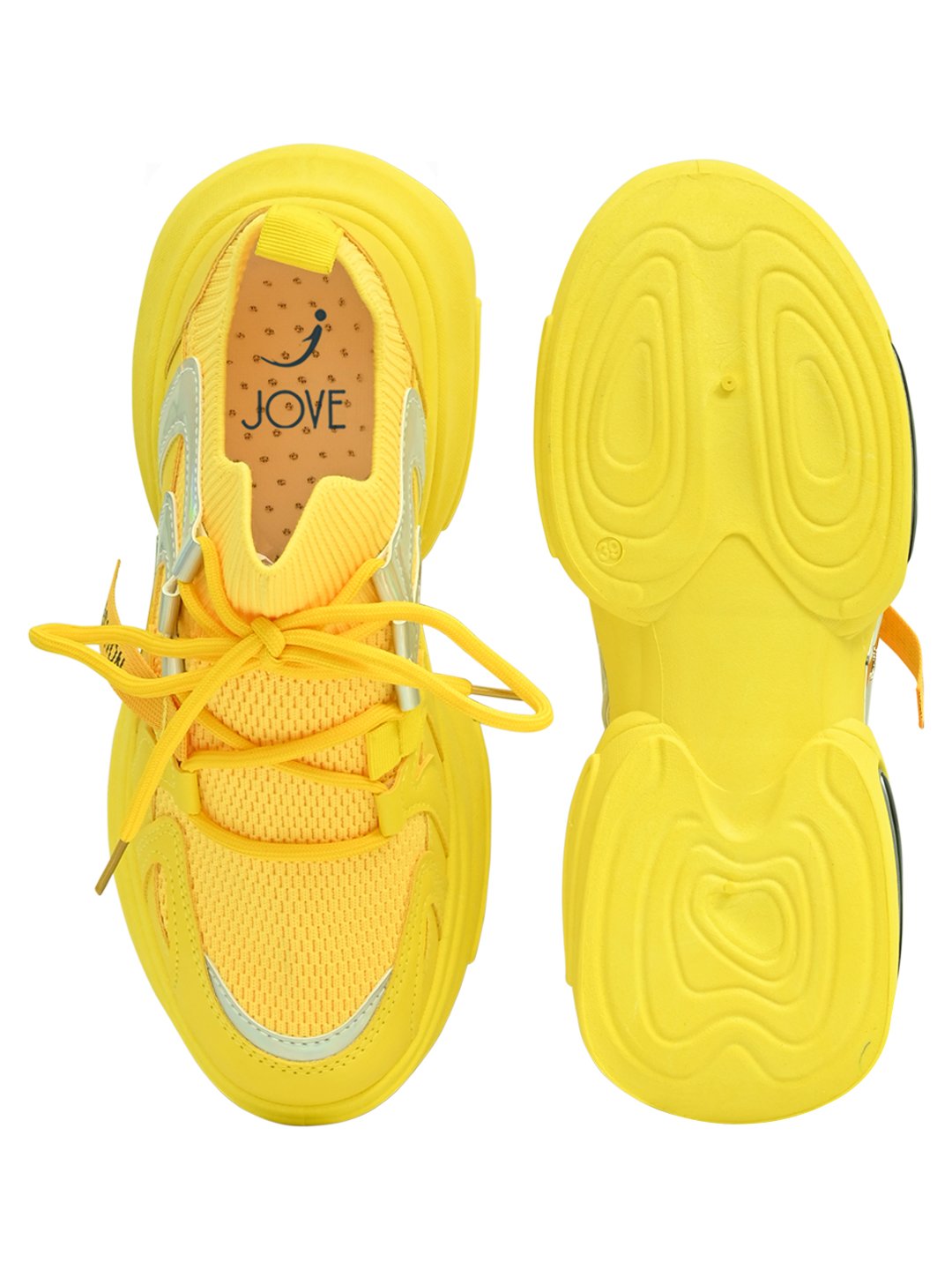 Footwear, Women Footwear, Yellow Sneakers