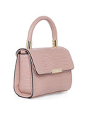 Women Pink Textured Handheld Bag