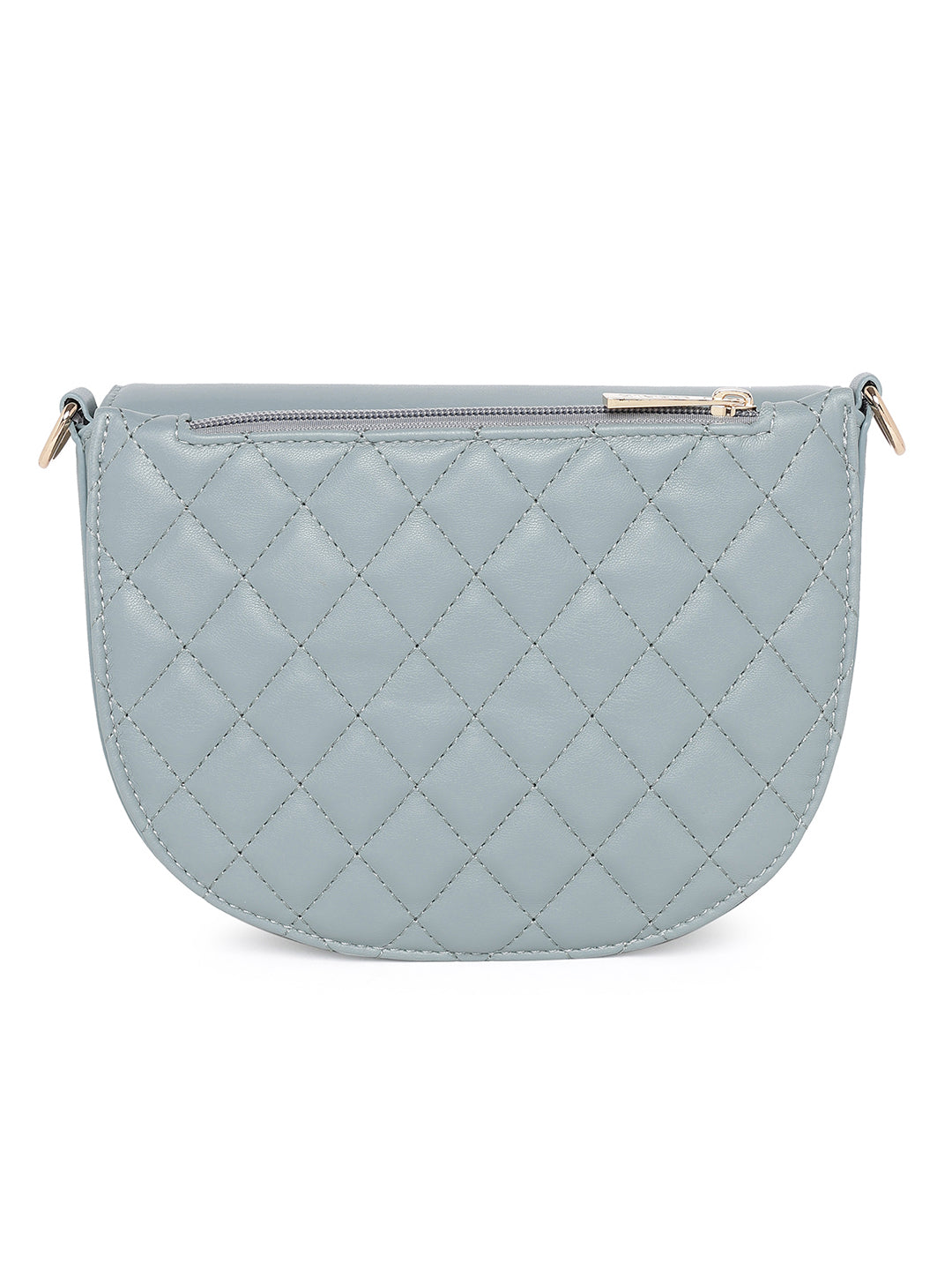 Women Teal Quilted Sling Bag